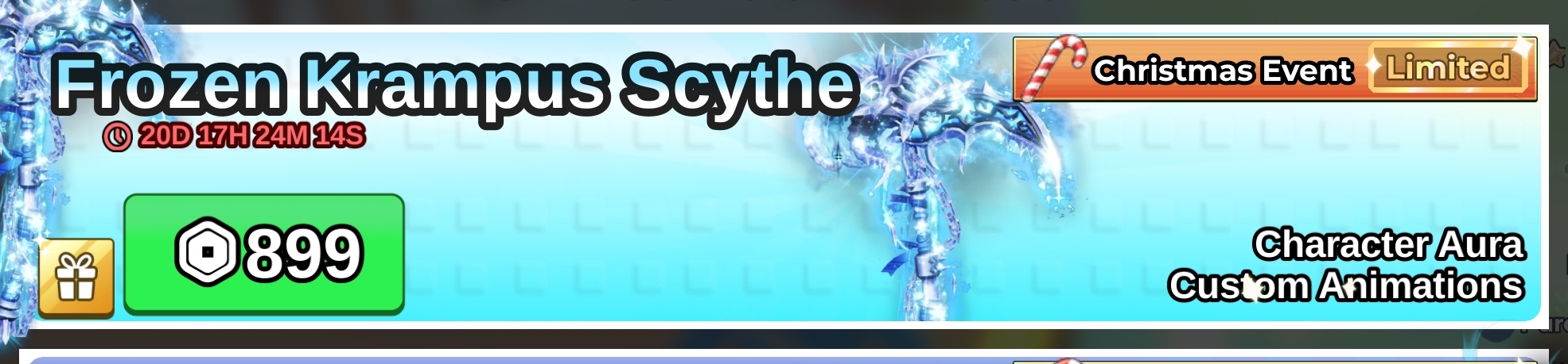 Frozen Krampus Scythe